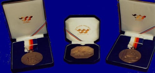 Robert Barretts athletics bronze medals from the Seoul 1988 Paralympics