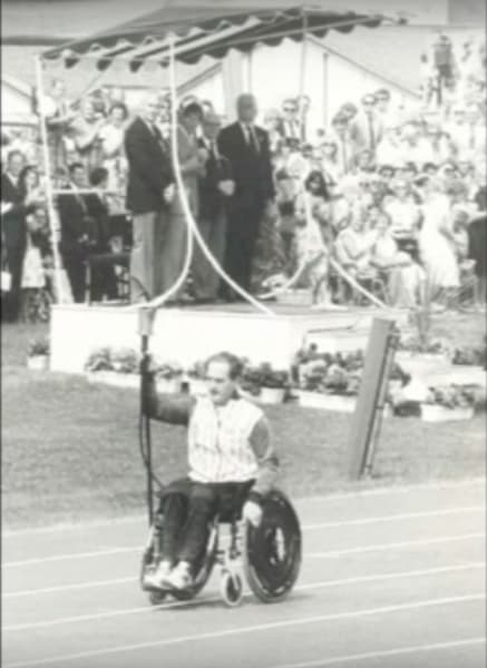 Lighting of the Paralympic Flame in 1984