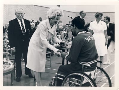 The Queen at the opening of Stoke Mandeville Stadium in 1969