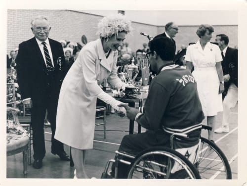 The Queen at the opening of Stoke Mandeville Stadium in 1969