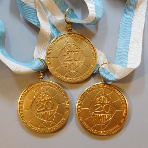 Caz Waltons gold medals from the Tel Aviv 1968 Games