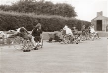 Patients playing on the bowling green at Stoke Mandeville in 1966