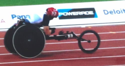 David Weir competing in the Marathon at the London 2012 Paralympics