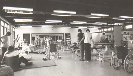 Gym at Stoke Mandeville in 1970