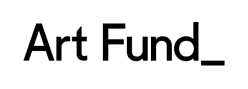 Black and white logo for Art Fund