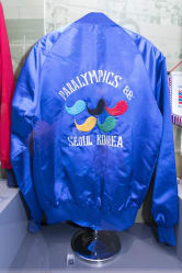 Seoul 1988 Paralympic Games jacket, the reverse has the Paralympic logo embroidered across the back