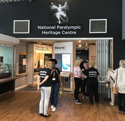 Volunteers attending an event at the National Paralympic Heritage Centre