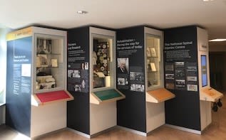 Paralympic Heritage exhibition displays at the National Spinal Injuries Centre at Stoke Mandeville Hospital