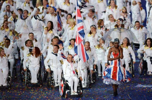 Team GB parade at the opening ceremony of the London 2012 Paralympic Summer Games