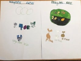 Paralympic poster ideas created by children visiting Family Fun Day at the Paralympic Heritage Centre