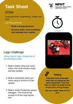 KS2 STEM lego challenge