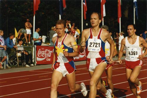 Bob Matthews winning the 5000m at the World Championships in Assen