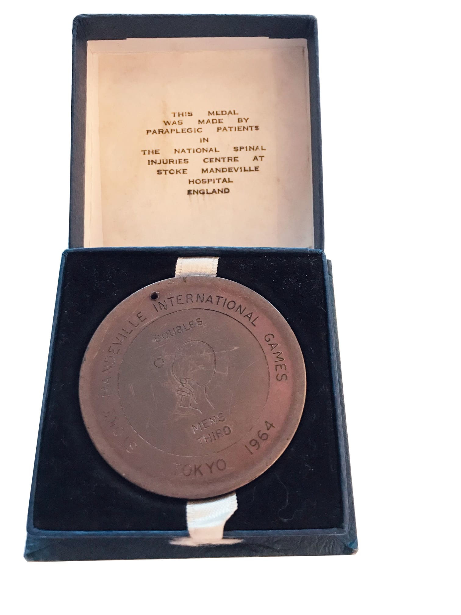 Hugh Stewart Mackenzies bronze medal for the table tennis mixed doubles from Tokyo 1964 Games