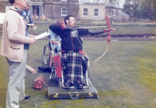 George Brogan, Archer, at the games in Blair Castle 1965