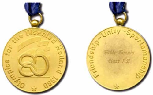Gold medals from the Arnhem 1980 Summer Games
