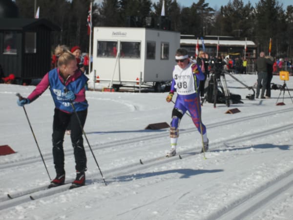 Mike competing in cross country skiing
